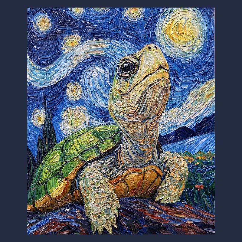 Turtle Van Gogh Style