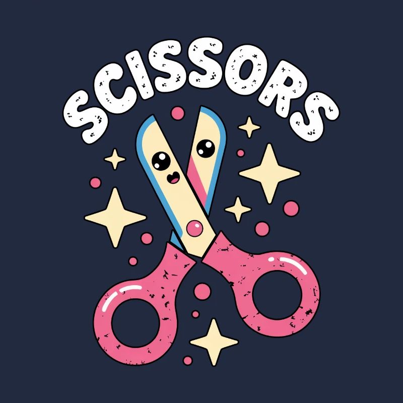 Ciseaux Pierre Papier Kawaii Ciseaux