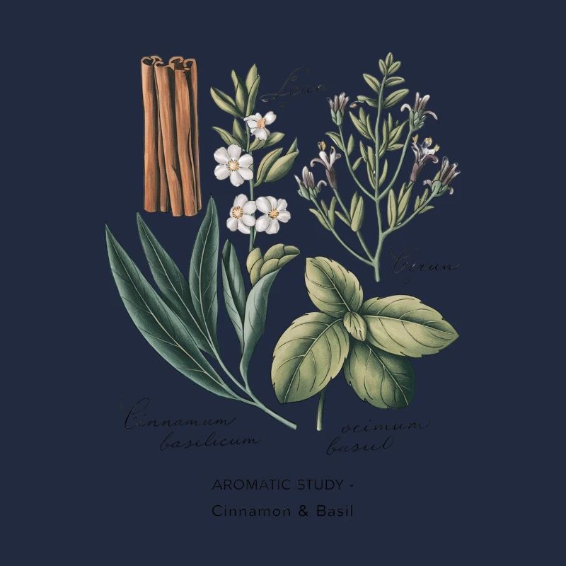 Botanical Art - Cinnamon & Basil