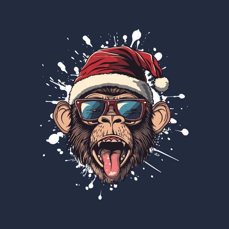 Singe Noël Drôle
