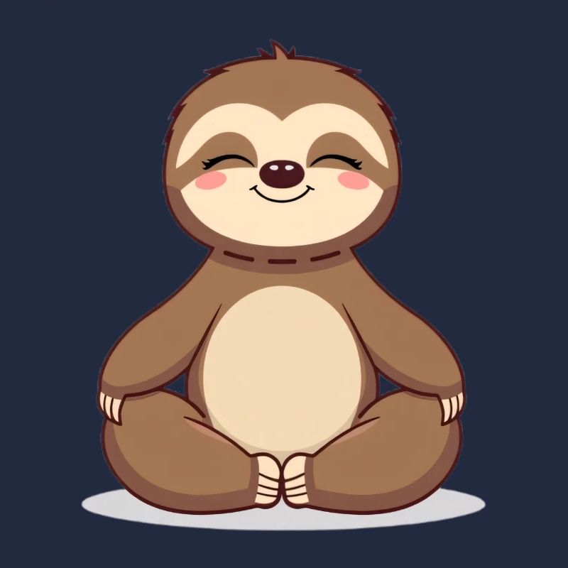 Meditating Sloth Zen Style