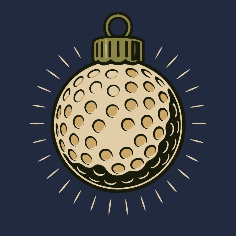 Lustiges Golf-Weihnachtskugel-Design