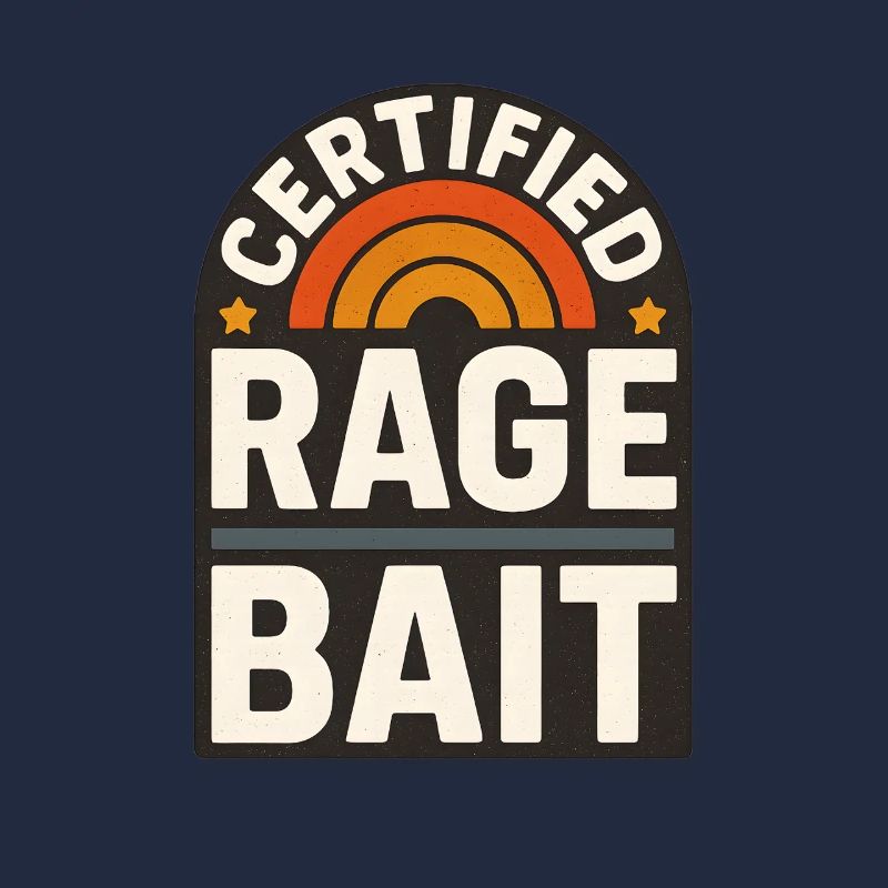 Rage Bait Patch Lustiger Spruch