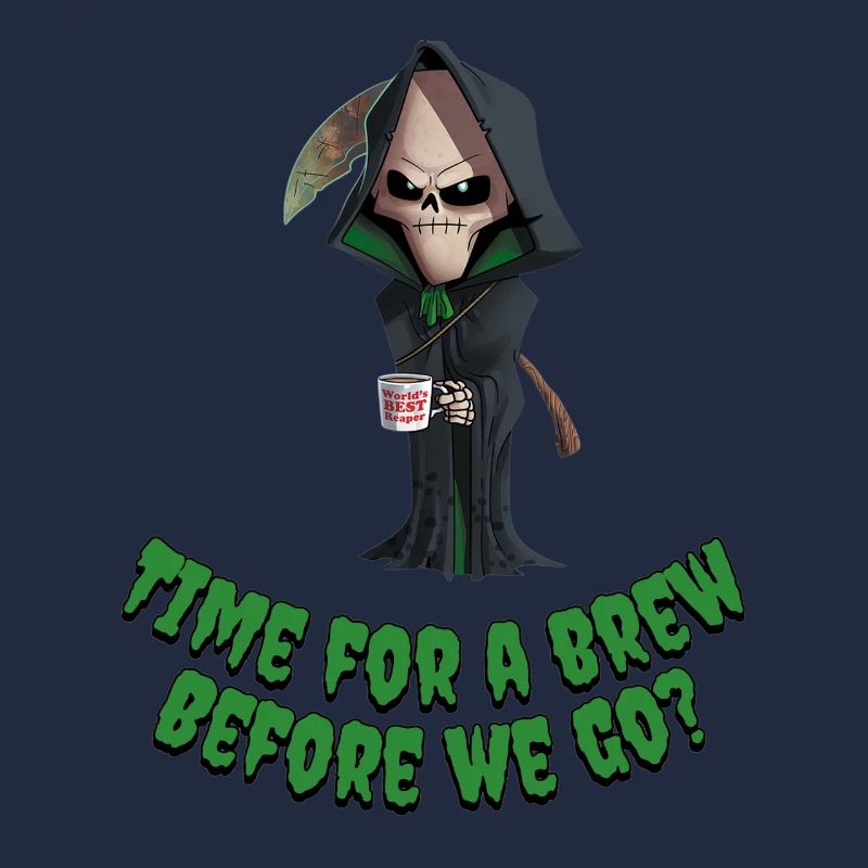 Grim Reaper Coffee Humor Tee