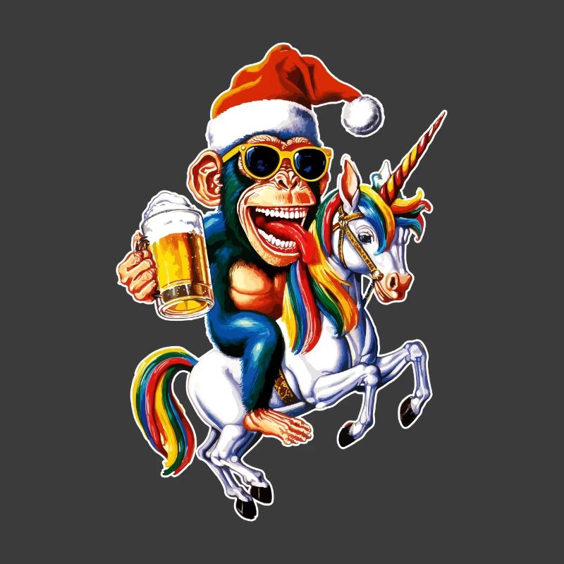 Singe Noël Licorne