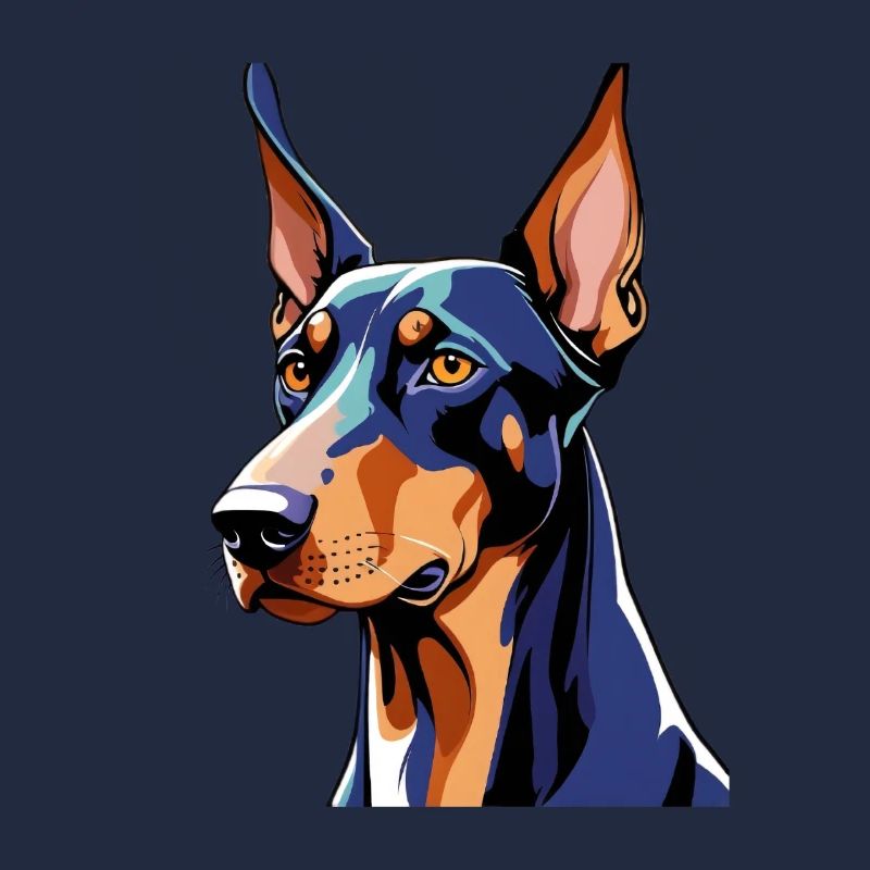 Popart Dobermann Portrait