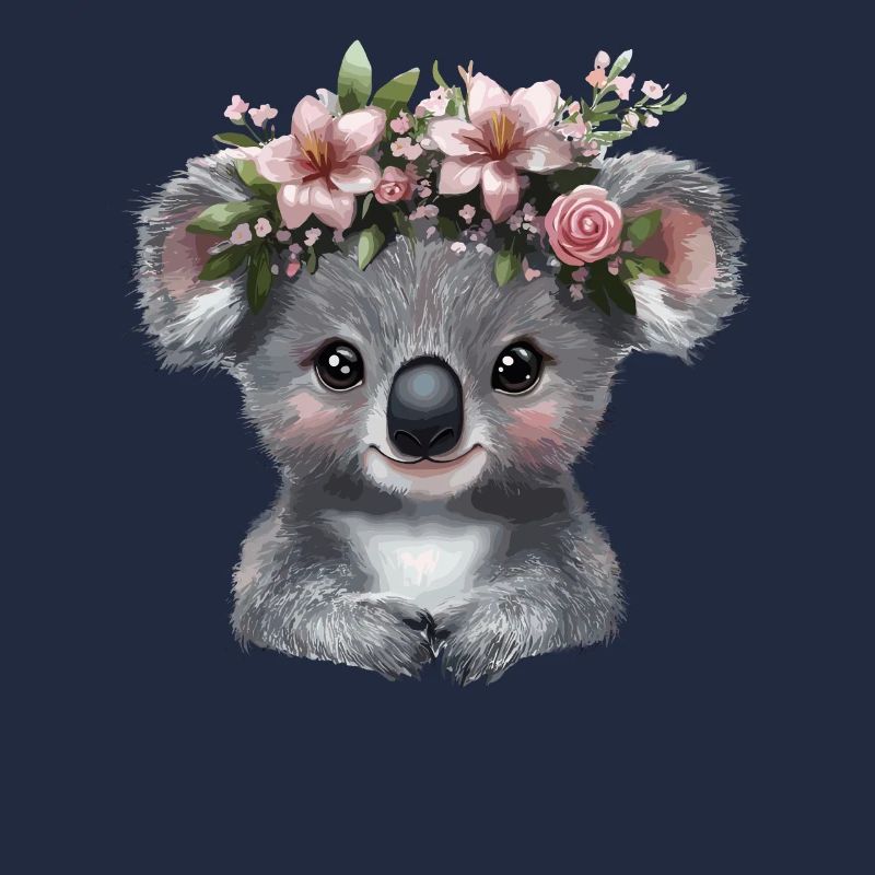 Koala mit Blütenkrone Illustration