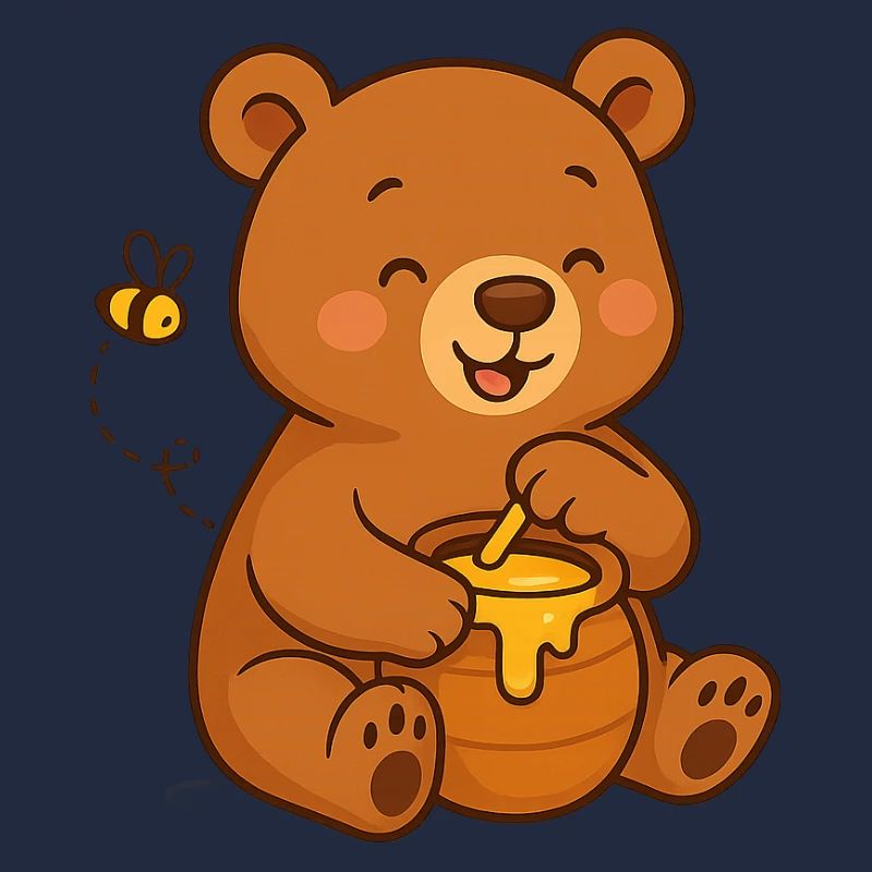 Gourmet-Teddybär im Honigglas