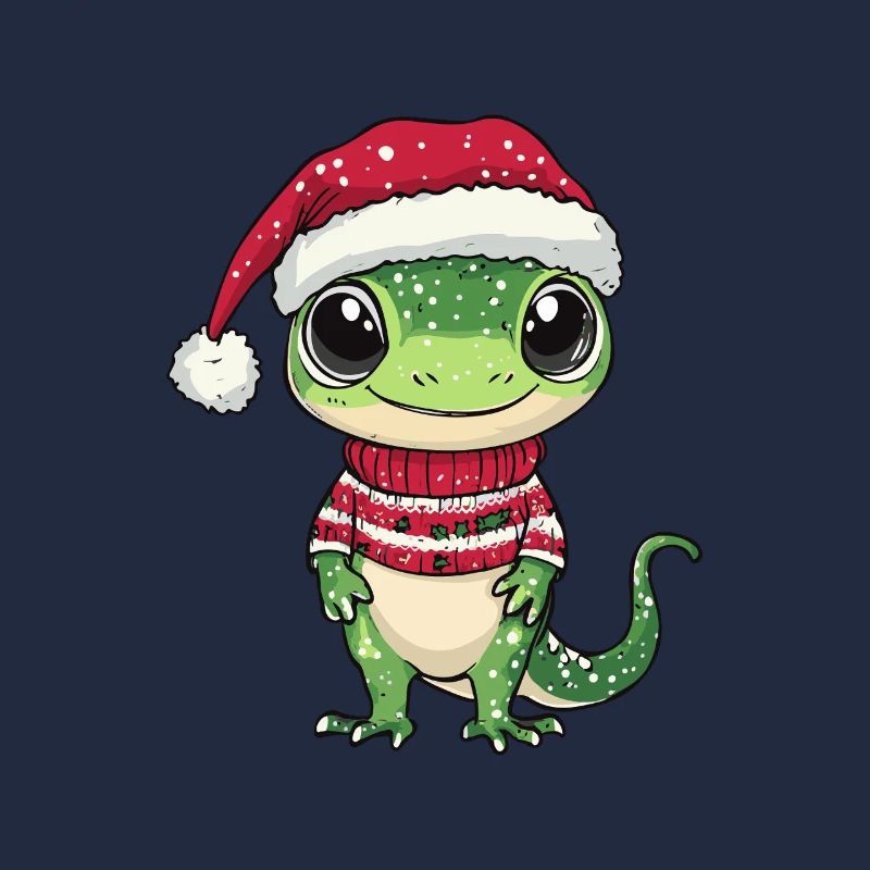 Echse Weihnachten Gecko