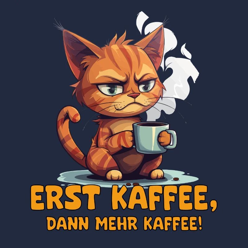 Grim Cat Coffee Saying