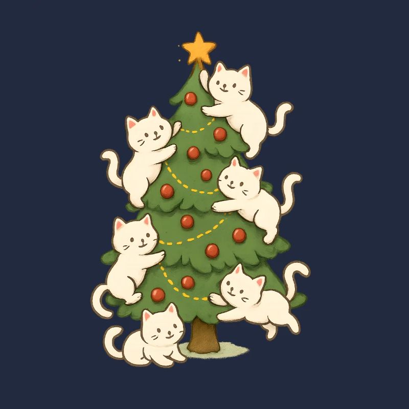 Katze Weihnachtsbaum Laune, Kätzchen