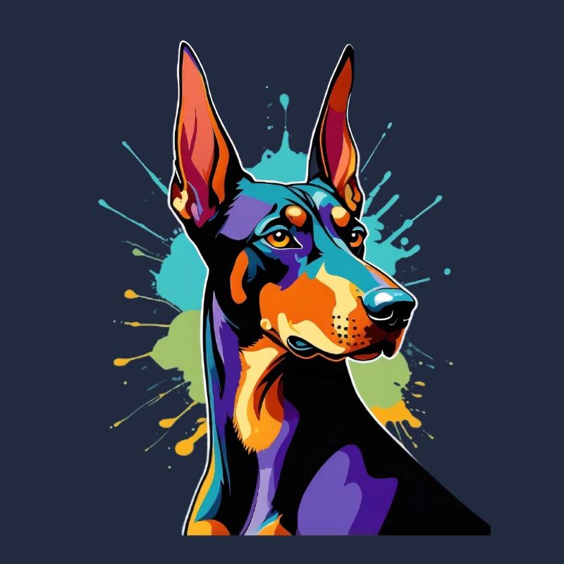 Farbexplosion Dobermann