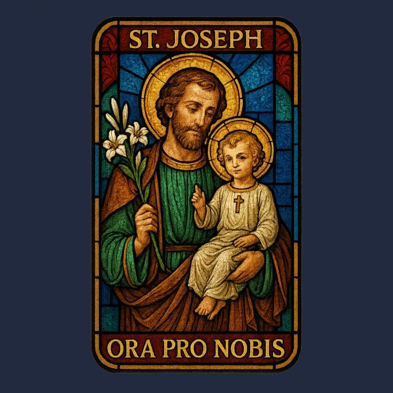 St Josef Ikon: Vater mit Kind