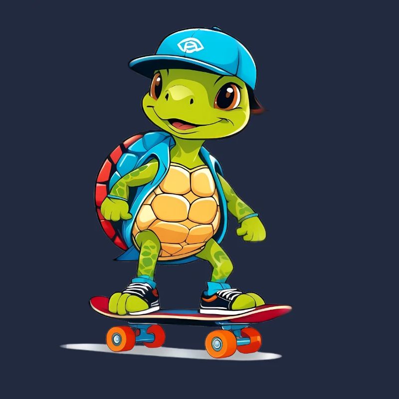 Schildkröte Skateboardheld