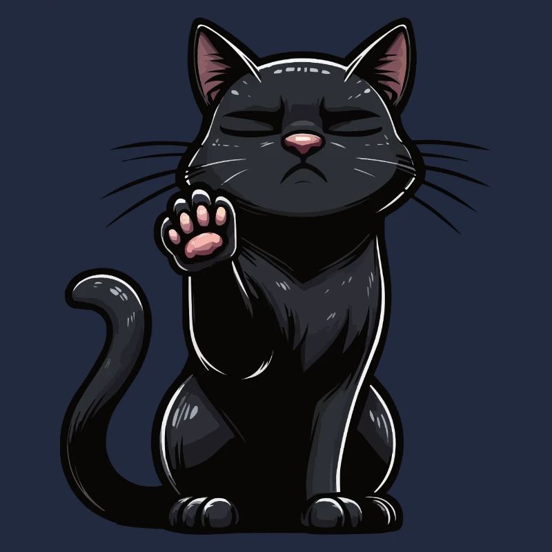 Chat Chats Chat Amoureux Chat Noir Kitty