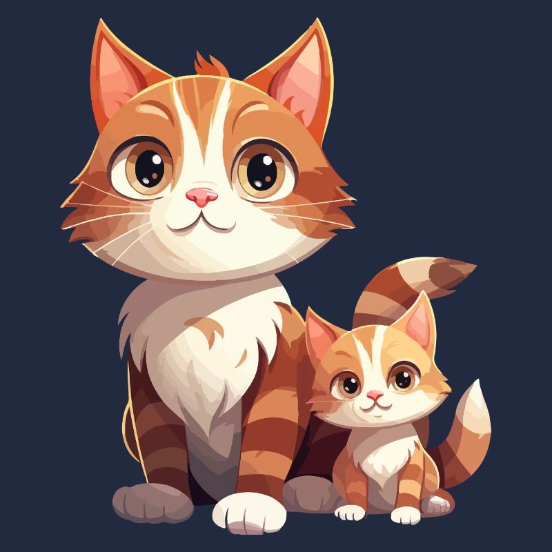 Chat amitié dessin animé Style chat