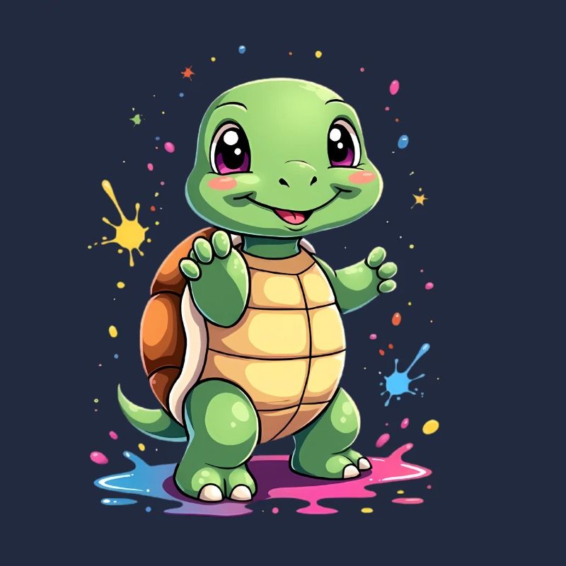 Turtle Paint Splash Fun