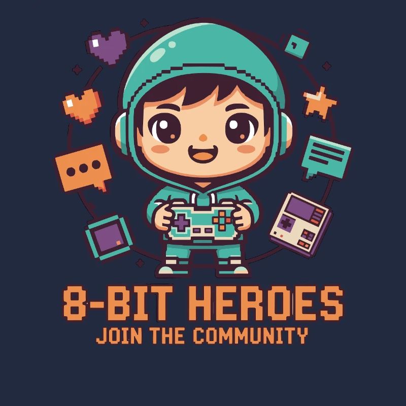 8-BIT HEROES | Gaming Retro Chibi Community Pixel