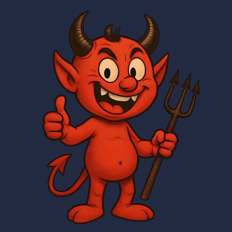 Cheerful Cartoon Devil – Funny Devil Design