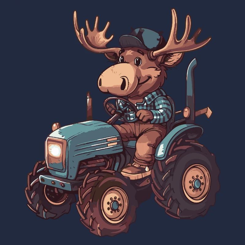Moose Tractor Farmer