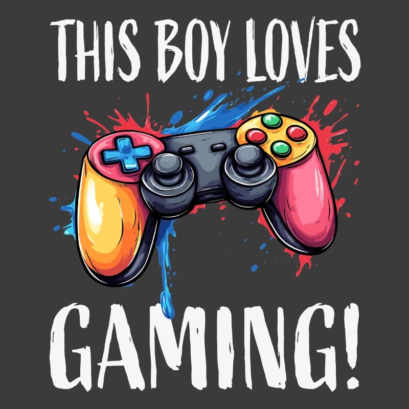 Junge liebt Gaming – bunter Controller