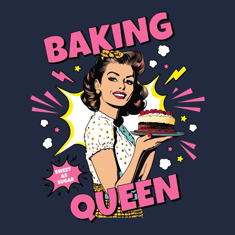 Cuisson Gâteau Cuisson Reine Cuisson Fée Boulanger Pop Art