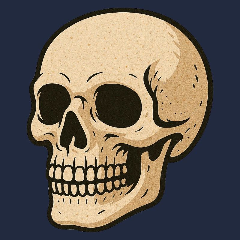 Sepia Schädel Illustration