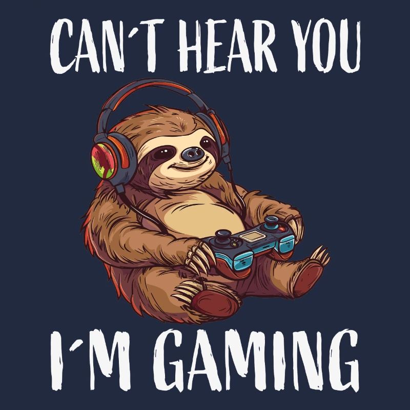 Gamer Faultier mit Headset