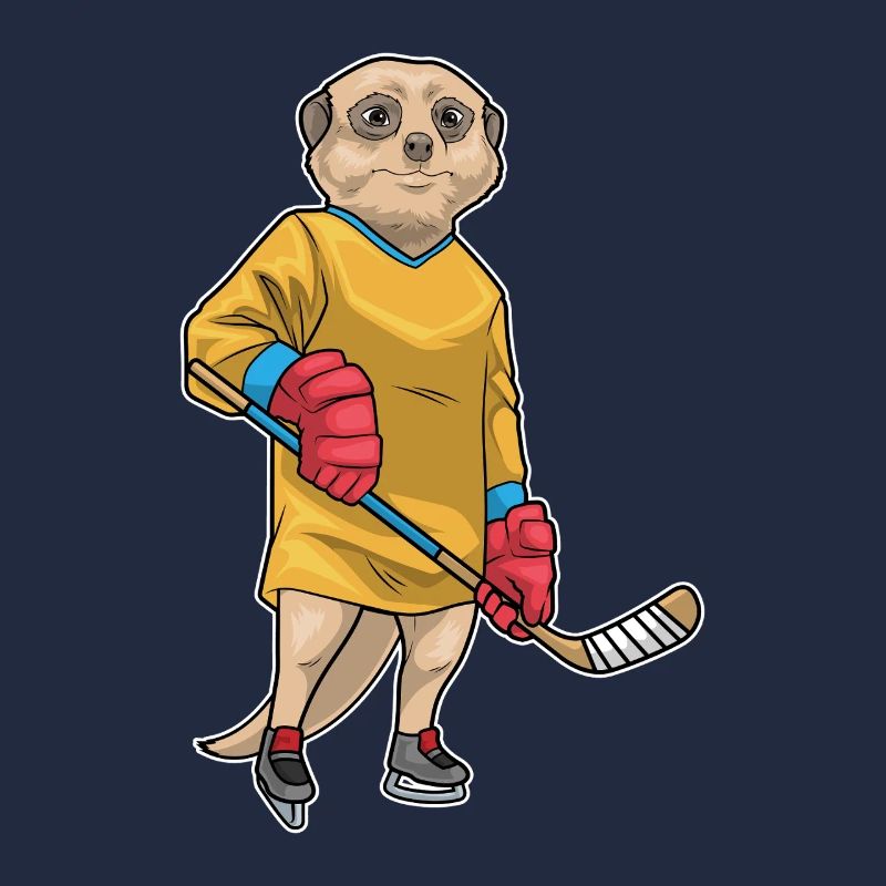 Erdmännchen Eishockey Eishockeyschläger Sport