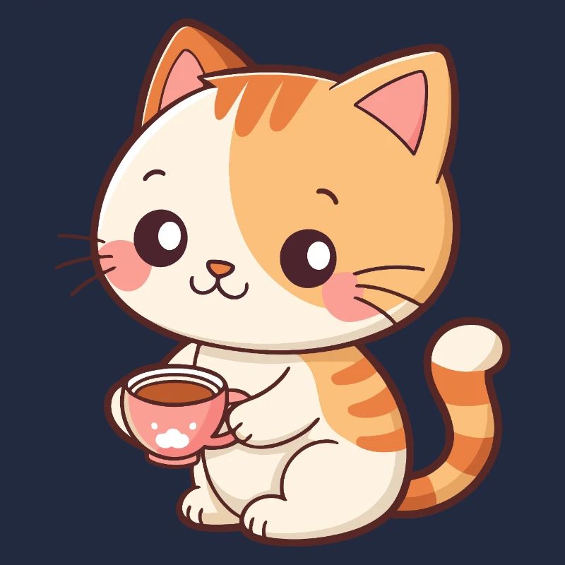 Niedliche Kaffee-Latte-Katze