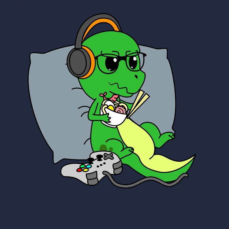 Süße Gaming-Dinosaurier-T-Rex-Ramen-Nudel-Geschenkidee
