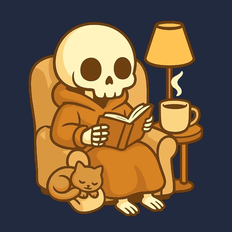 Reading Skeleton – Cozy Reading