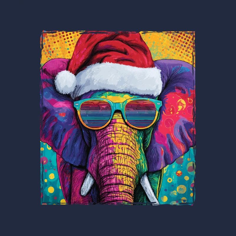 Portrait de Noël d’éléphant