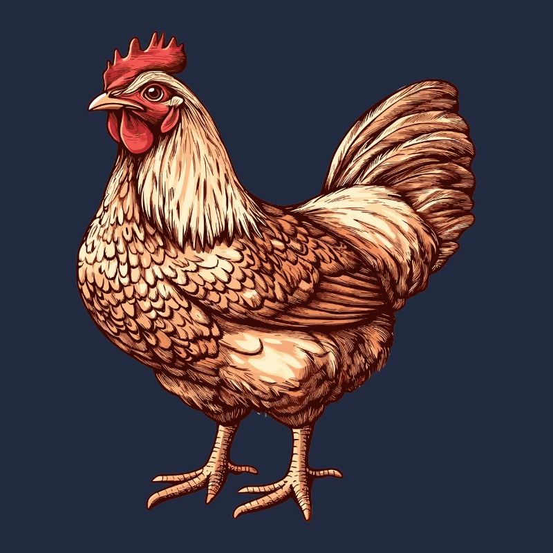 Lebendige Huhn-Illustration