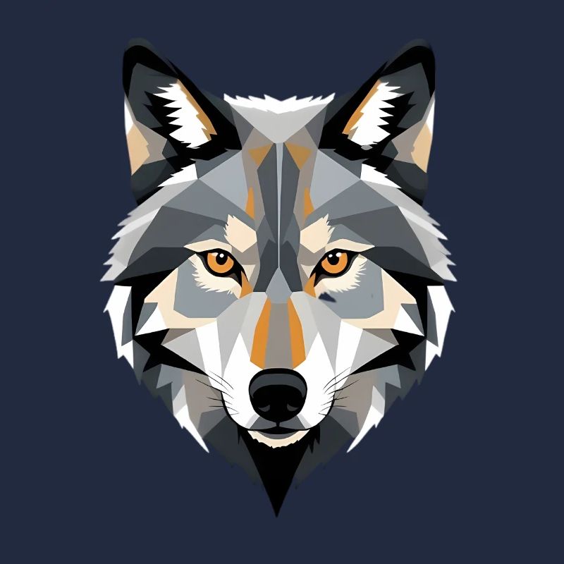 Geometric Wolf Head