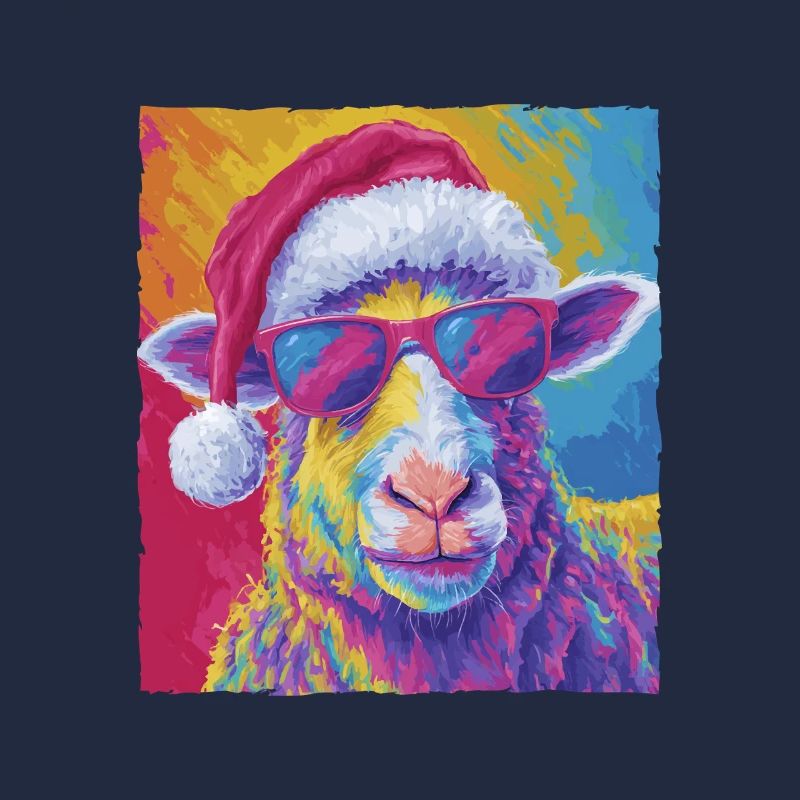 Portrait de Noël de mouton