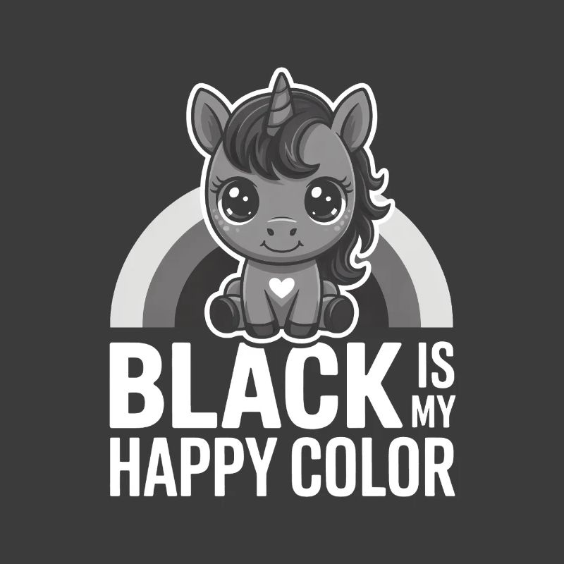 Graues Einhorn mit Regenbogenbogen