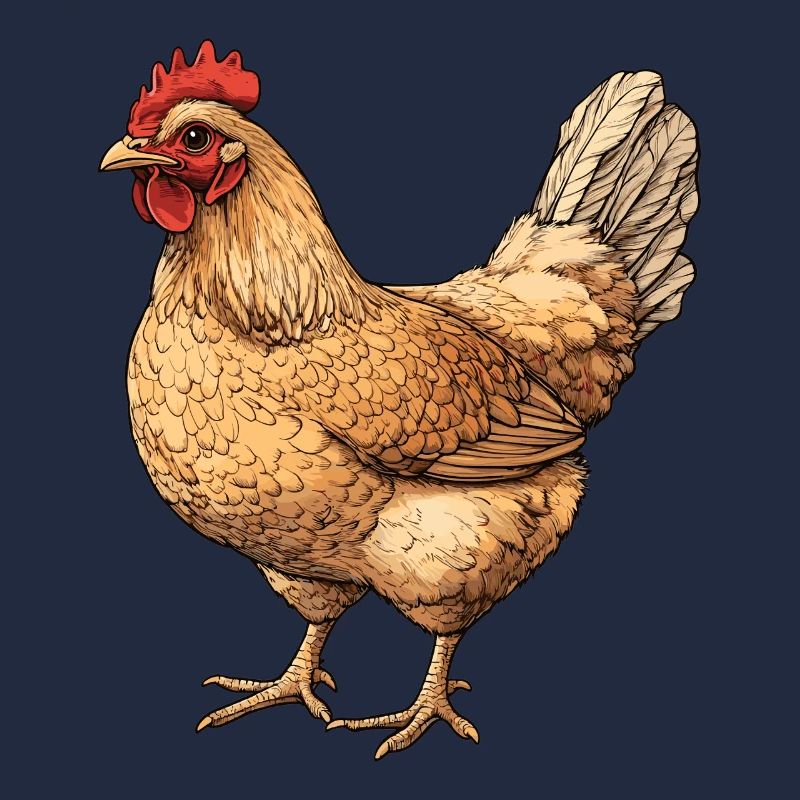 Goldene Henne Illustration