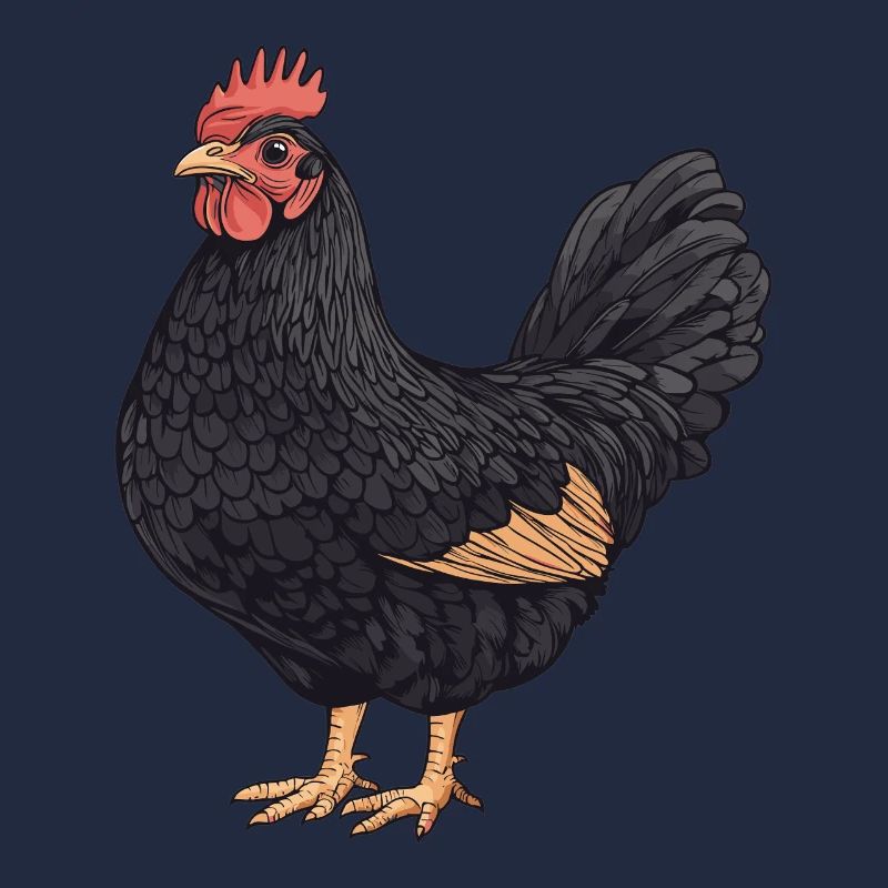 Schwarzer Hahn Illustration
