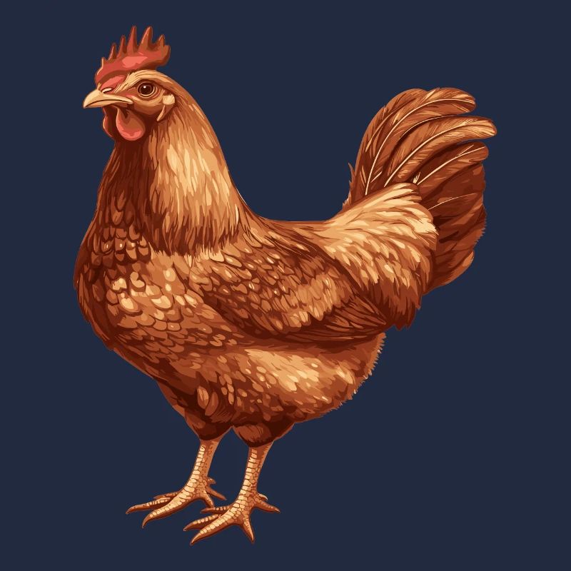 Braunes Huhn Illustration