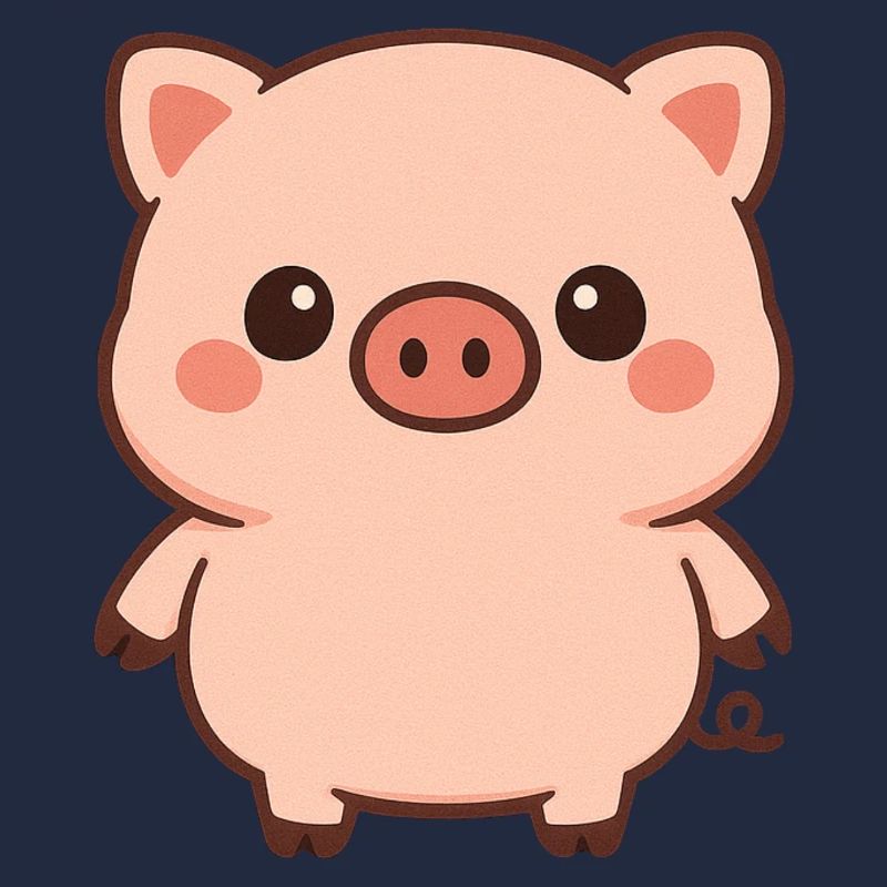 Kawaii Ferkel Cartoon