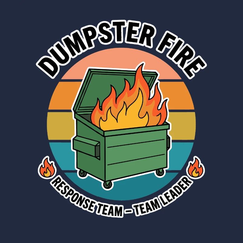 Dumpster Fire Response Team Teamleiter Ironie 