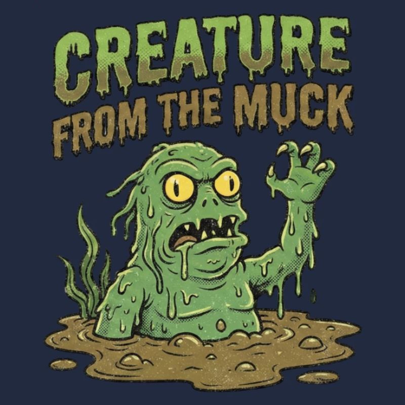 Créature de la boue – Monstre du marais rétro comic