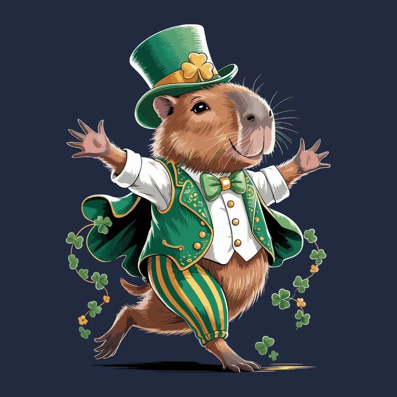 Leprechaun Hamster Festive Print