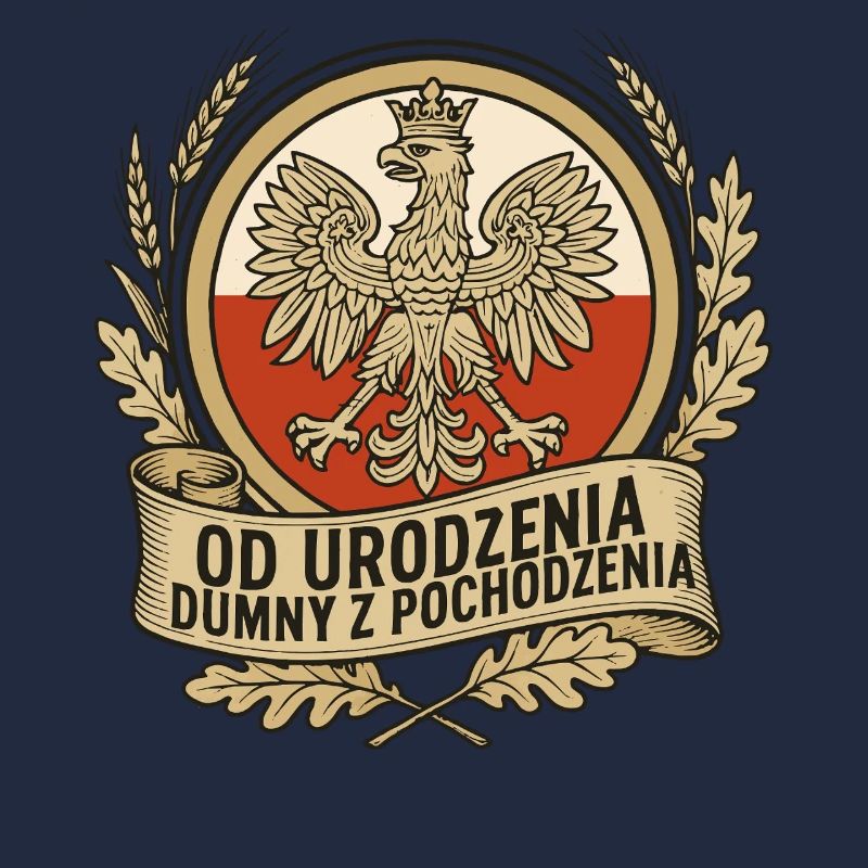 Born Proud Polish Eagle Emblem