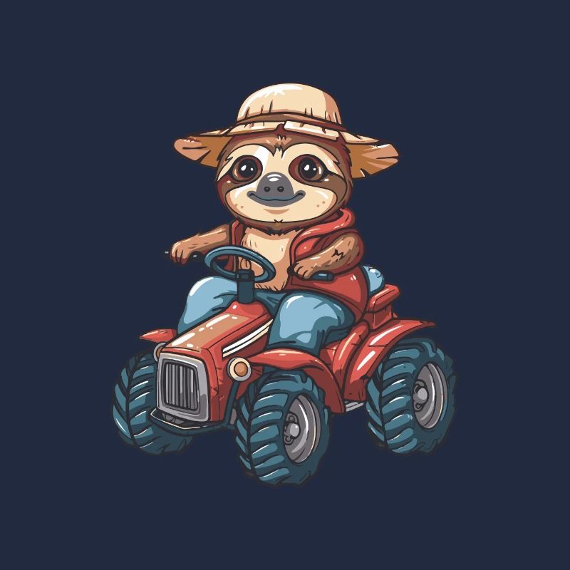 Faultier Traktor Farmer