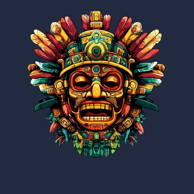 Aztec Feather Mask Color Explosion