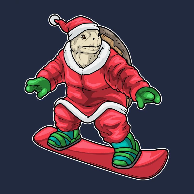 Skateboard de Noël Tortue