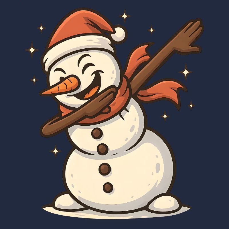 Cooler Schneemann Dab