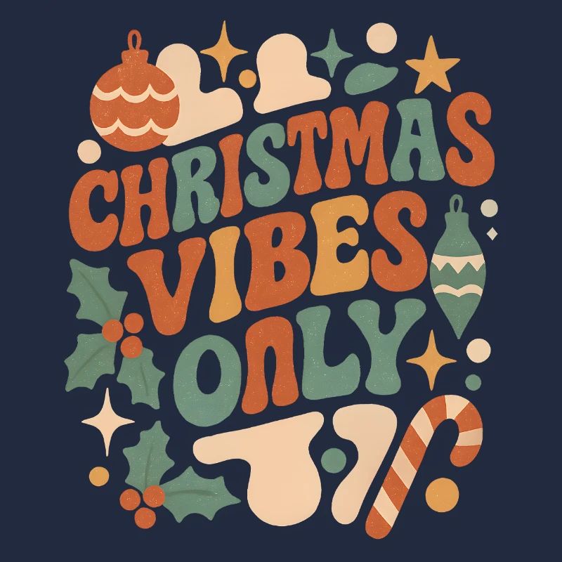 Christmas Vibes Only Retro